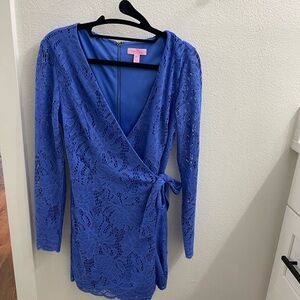 EUC Lilly Pulitzer royal blue lace romper